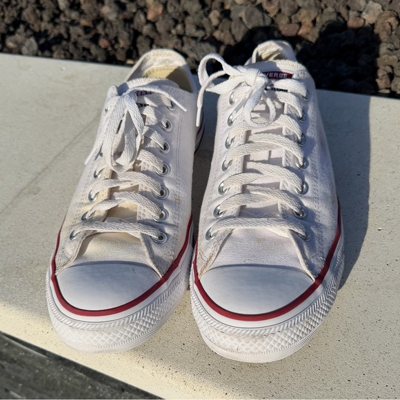 Converse Other - Converse White Sneakers with Red Accents